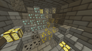 Sphax PureBDCraft Resource Pack: Diamond Ore, Iron Ore, Coal Ore, Gold Ore