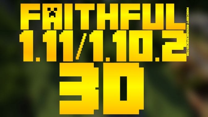 Faithful 3D Resource Pack for Minecraft 1.12.2, 1.12, 1.11.2, 1.10.2, 1.10, 1.9