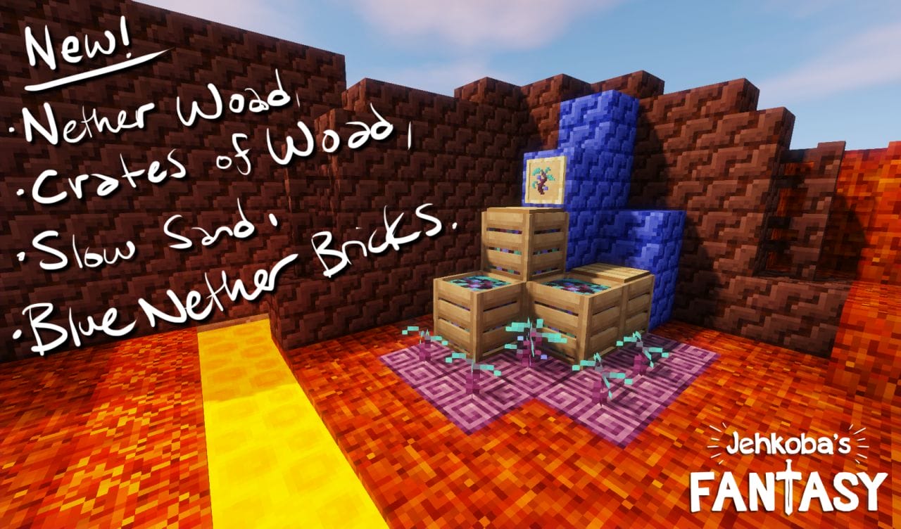 Jehkoba's Fantasy 1.14.3 [16x] 3D Texture Pack