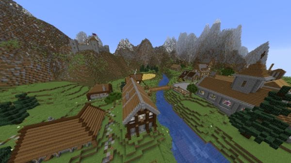 Minecraft Castle - Medieval Village with Castle - 2
