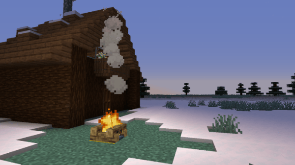 Snowy Log Cabin 3