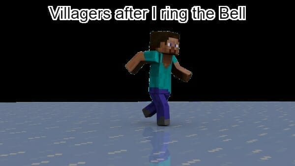 Minecraft Villagers After Ringing the Bell - minecraft-resourcepacks.com